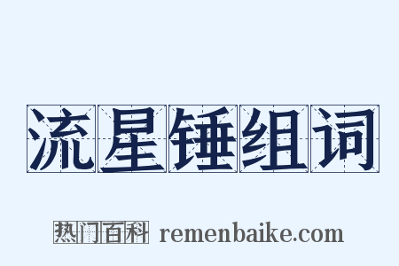 流星锤组词是什么意思的图片